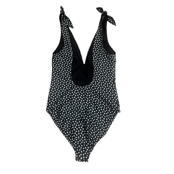 NWT Daughters of Summer Black Floral Print Adjustable Tie One Piece - Size XS - Picture 3 of 7